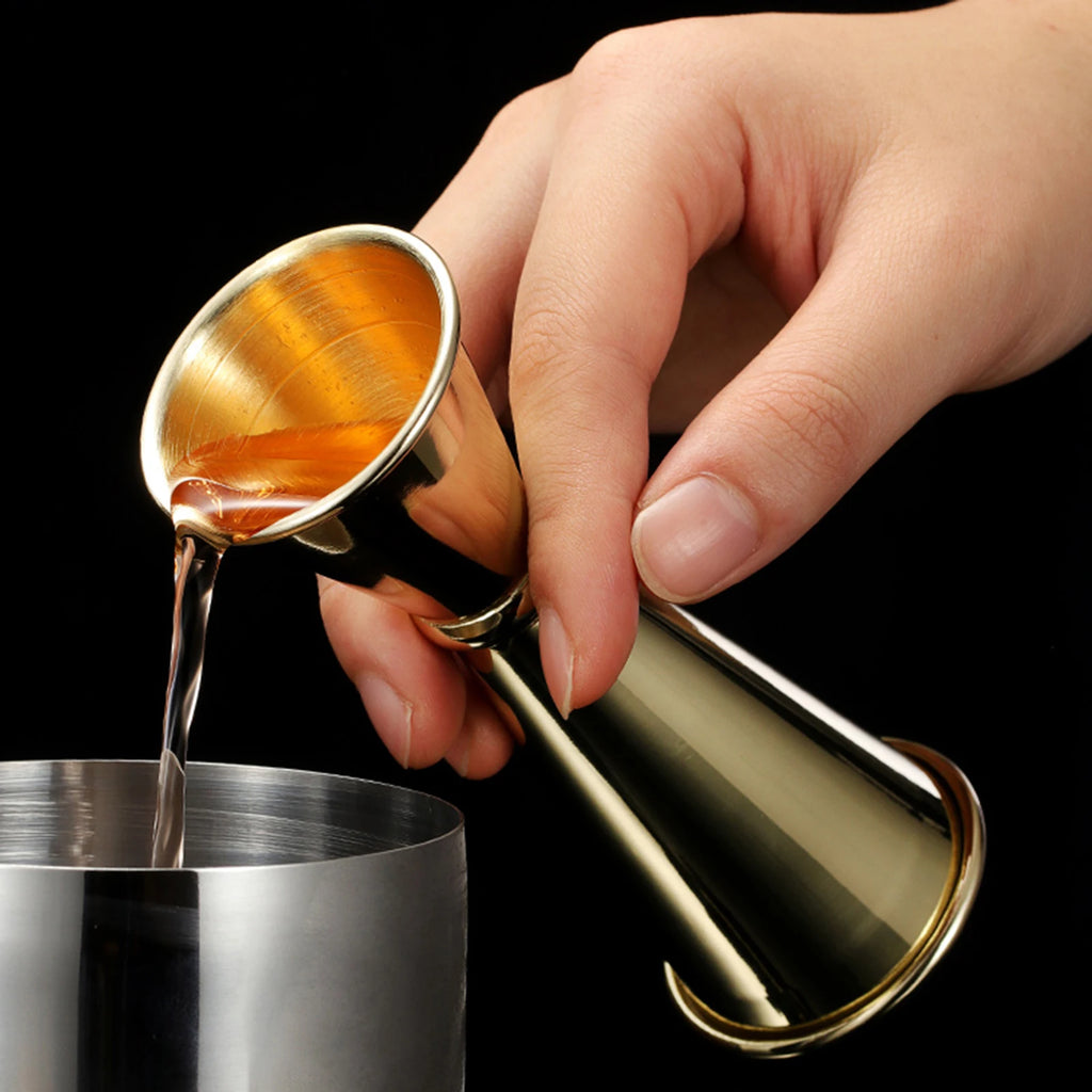 15-50ml New Dual Shot Stainless Steel Measure Cup Cocktail Shaker Drink Spirit Measure Jigger Kitchen Bar Barware Tools