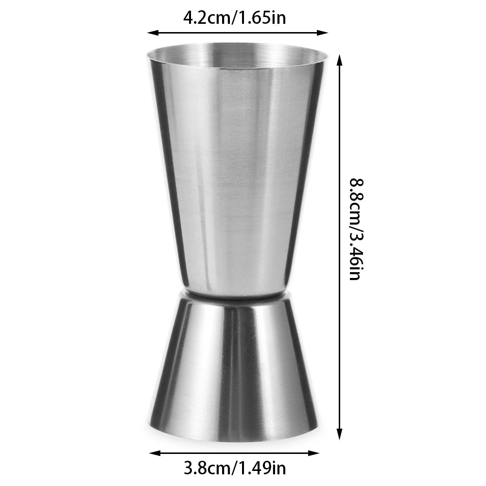 15-50ml New Dual Shot Stainless Steel Measure Cup Cocktail Shaker Drink Spirit Measure Jigger Kitchen Bar Barware Tools