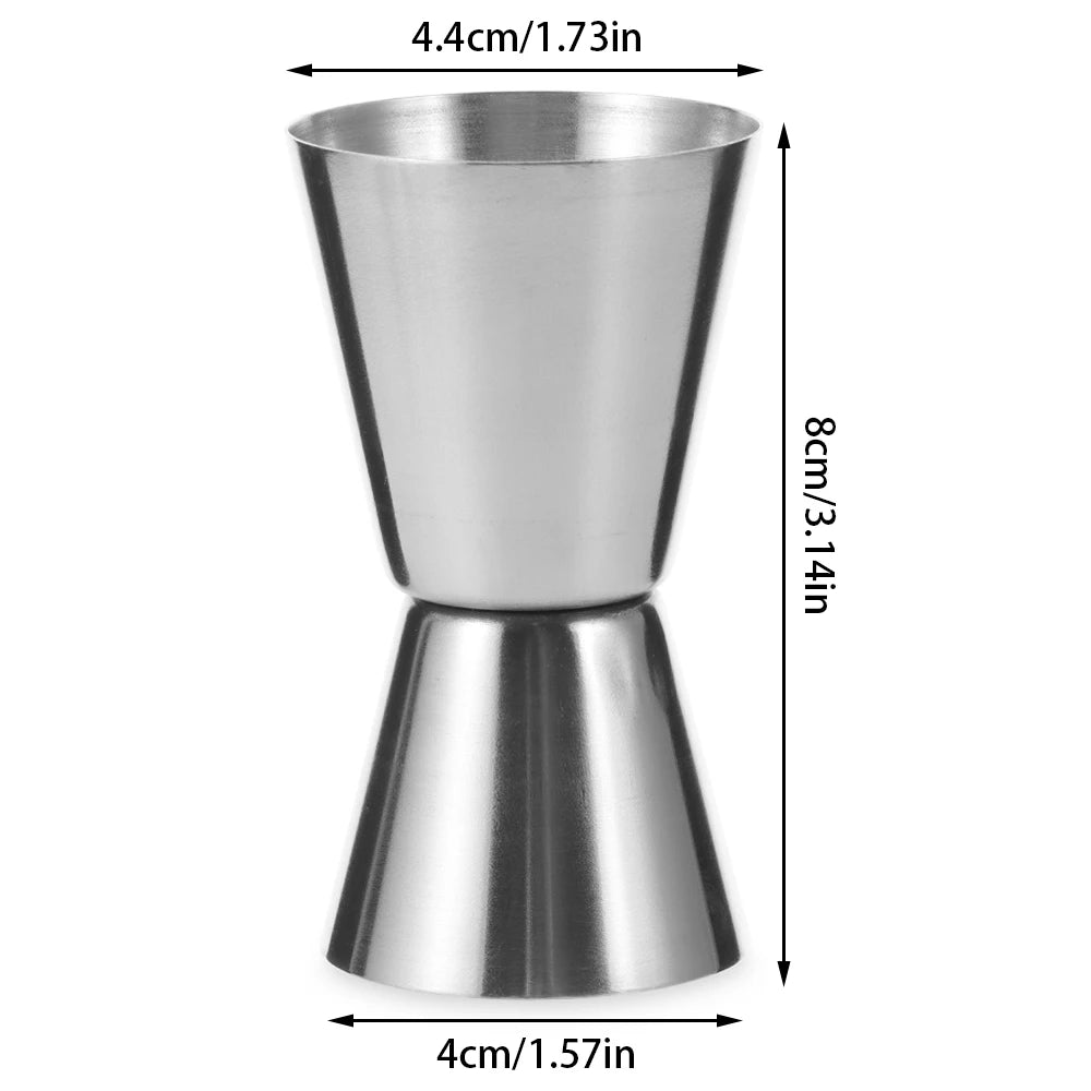 15-50ml New Dual Shot Stainless Steel Measure Cup Cocktail Shaker Drink Spirit Measure Jigger Kitchen Bar Barware Tools