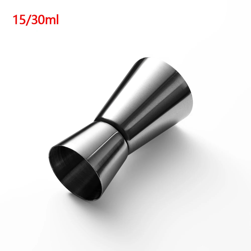 15-50ml New Dual Shot Stainless Steel Measure Cup Cocktail Shaker Drink Spirit Measure Jigger Kitchen Bar Barware Tools