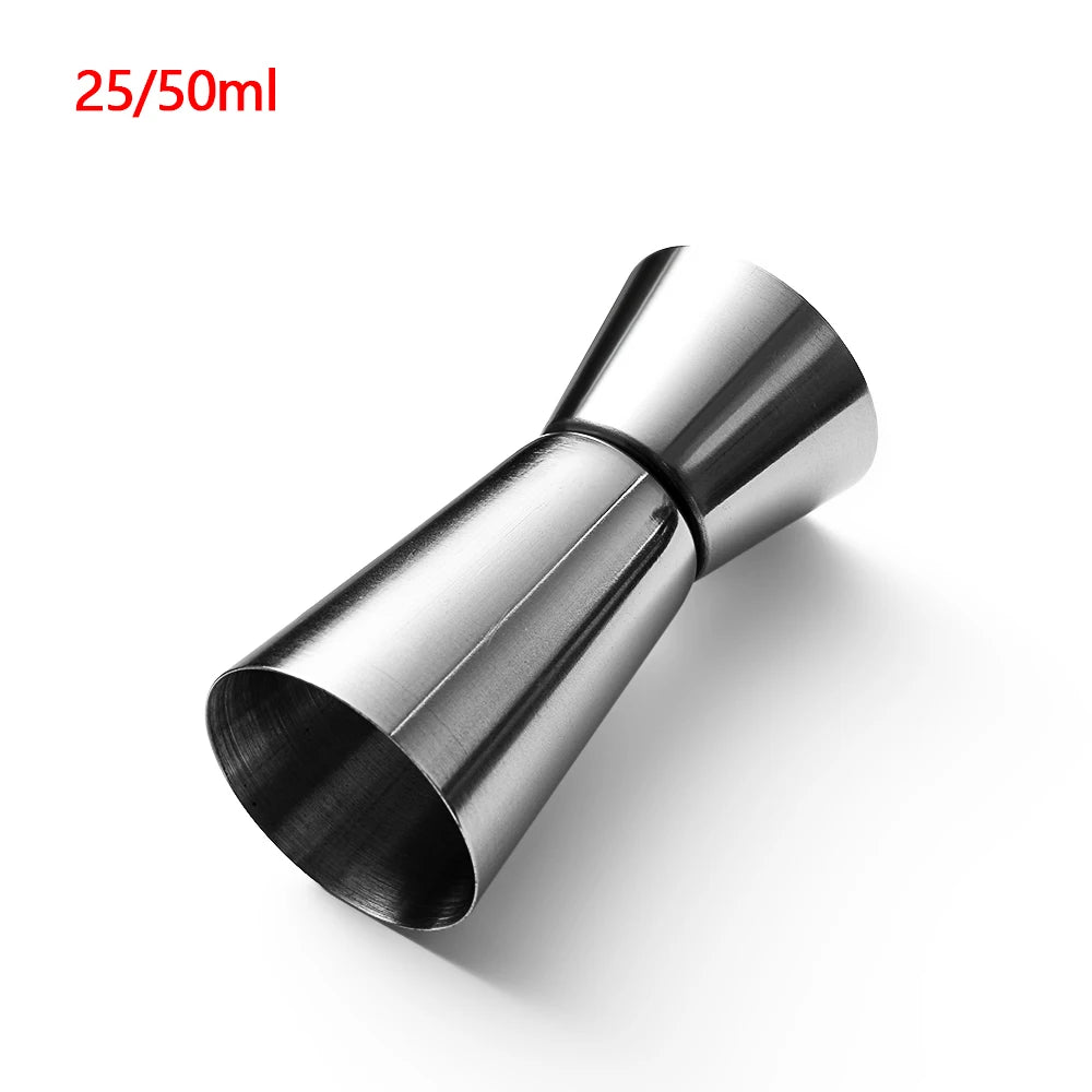 15-50ml New Dual Shot Stainless Steel Measure Cup Cocktail Shaker Drink Spirit Measure Jigger Kitchen Bar Barware Tools