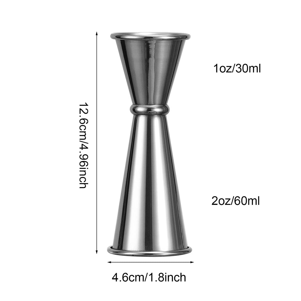 15-50ml New Dual Shot Stainless Steel Measure Cup Cocktail Shaker Drink Spirit Measure Jigger Kitchen Bar Barware Tools
