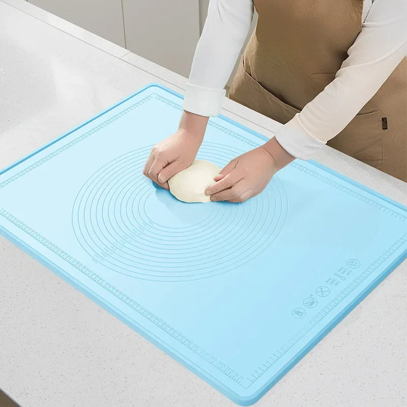 Large Size Silicone Kneading Pad Non-Stick Surface Rolling Dough Mat With Scale Kitchen Cooking Pastry Sheet Oven Liner Bakeware
