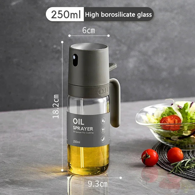 Oil Sprayer Spray Evenly High Borosilicate Glass High Temperature Resistant Unbreakable Large Capacity Soy Sauce Peanut Oil