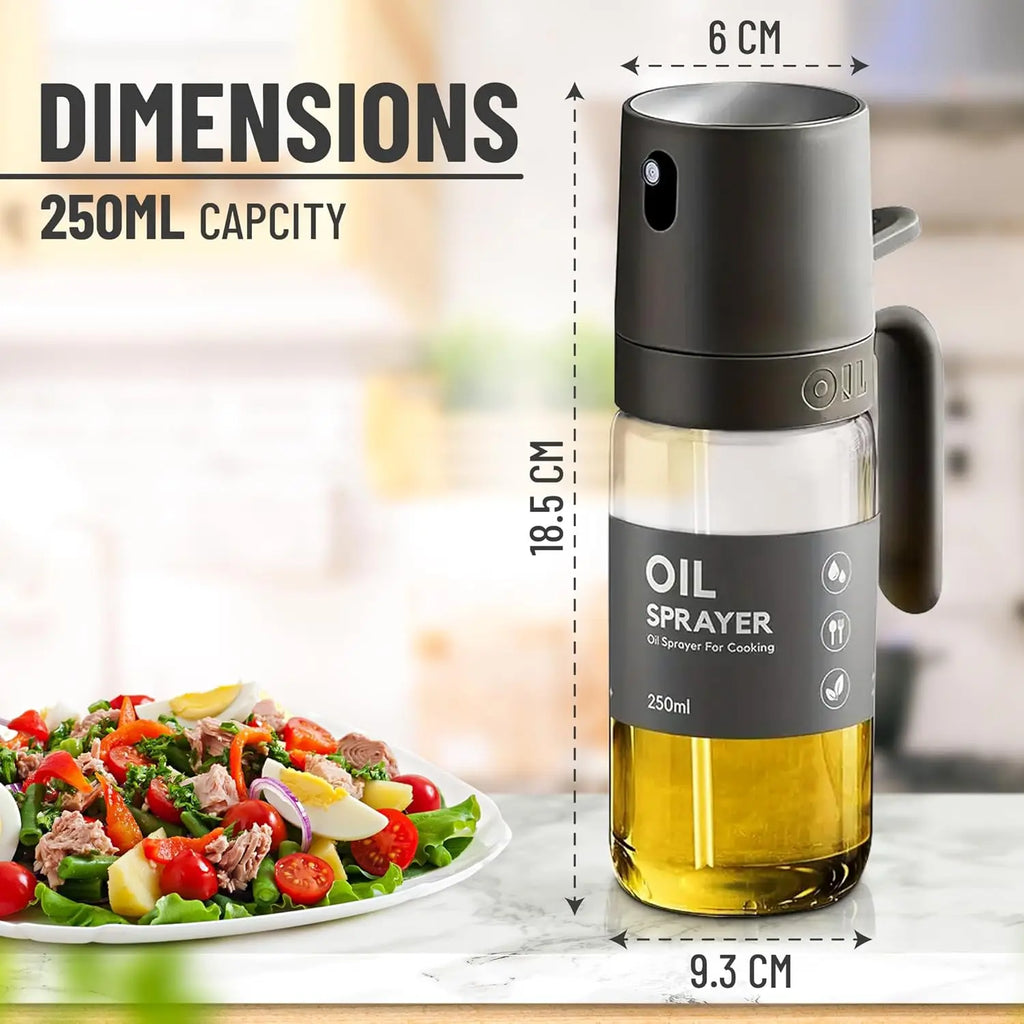 Oil Sprayer Spray Evenly High Borosilicate Glass High Temperature Resistant Unbreakable Large Capacity Soy Sauce Peanut Oil