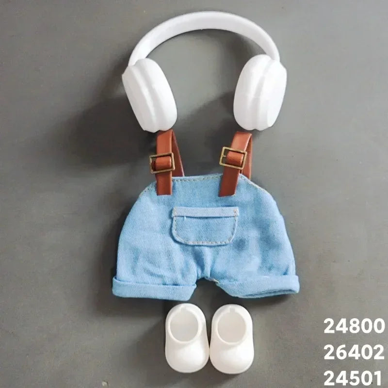 17cm Cute Mini Plush Doll'S Clothes Outfit Accessories For Korea Kpop Exo Labubu Idol Dolls Skirt Hat Clothing DIY Kids Gift