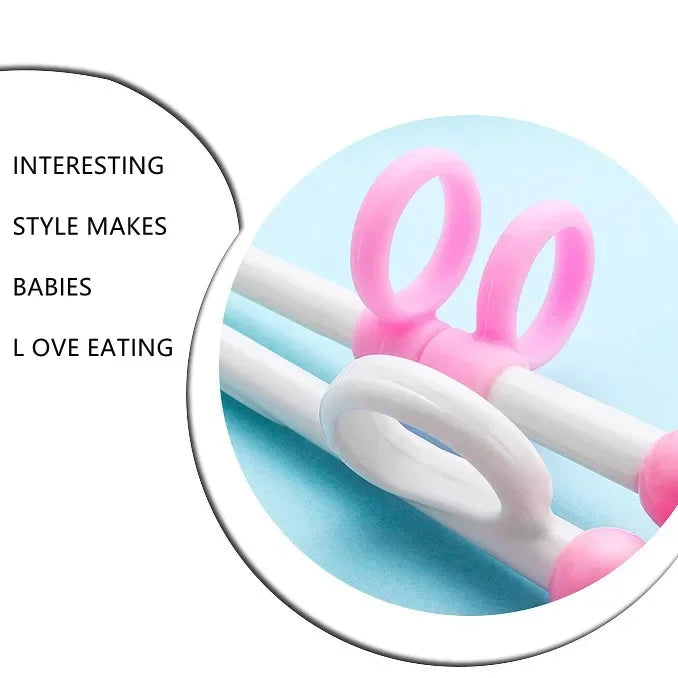 Cute Cat Baby Kids Children Cartoon Beginner Easy Use Fun Learning Training Helper Chopsticks for Child Gifts Cute Chopsticks