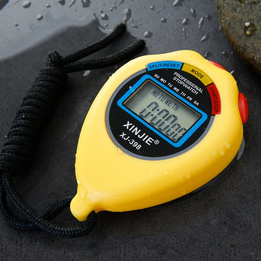 Portable Handheld Waterproof Digital LCD Stopwatch Chronograph Sports Professional stopwatch Timer Counter With Strap