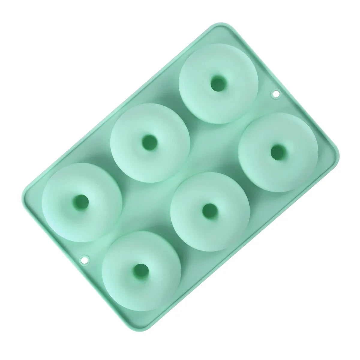 1pcs Large Oblong Silicone Donut Molds - 6 Cavity, Non-Stick, Heat Resistant, Microwave and Dishwasher Safe - Perfect for Baking