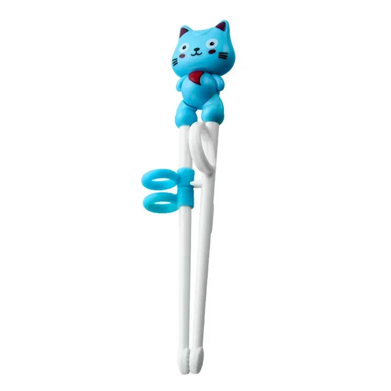 Cute Cat Baby Kids Children Cartoon Beginner Easy Use Fun Learning Training Helper Chopsticks for Child Gifts Cute Chopsticks