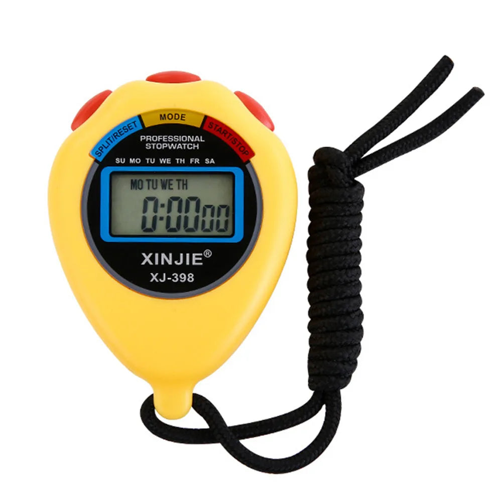 Portable Handheld Waterproof Digital LCD Stopwatch Chronograph Sports Professional stopwatch Timer Counter With Strap