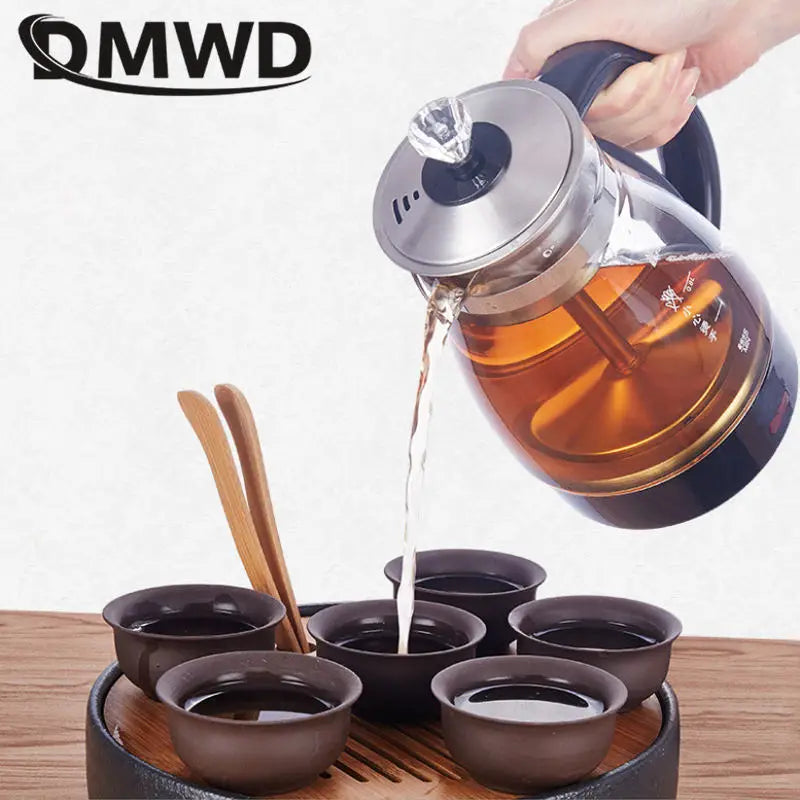 1L Automatic Steam Tea maker Electric kettle Glass Teapot Scented Tea Brewer health Tea Infuser Pot Coffee Warmer Water boil set