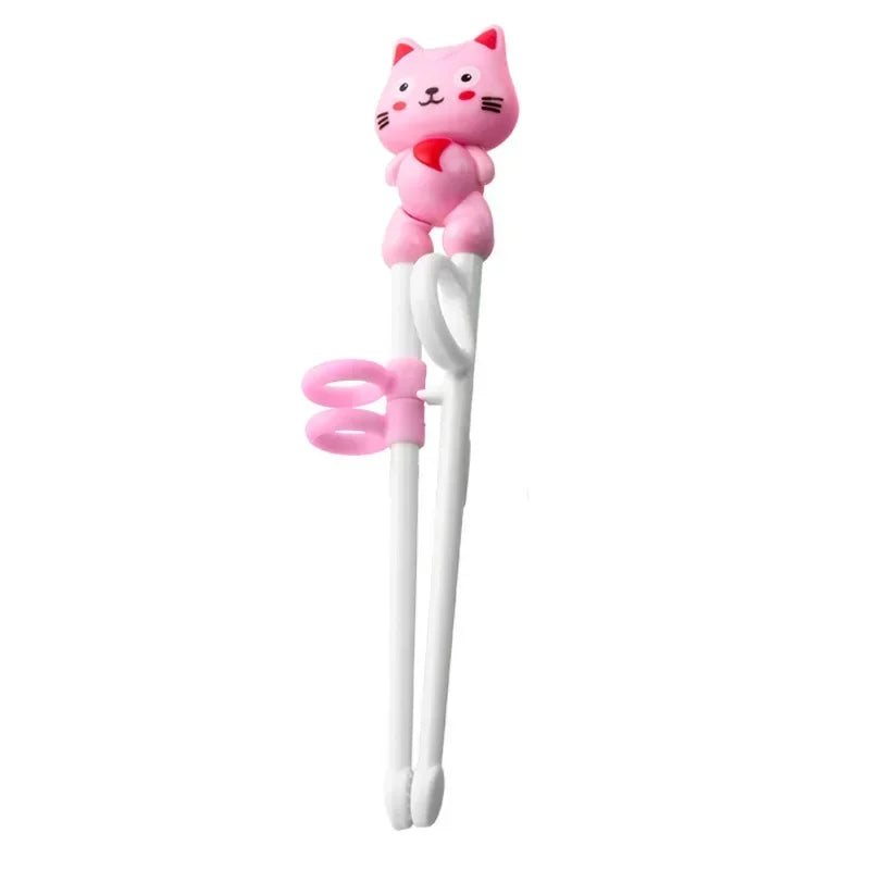 Cute Cat Baby Kids Children Cartoon Beginner Easy Use Fun Learning Training Helper Chopsticks for Child Gifts Cute Chopsticks