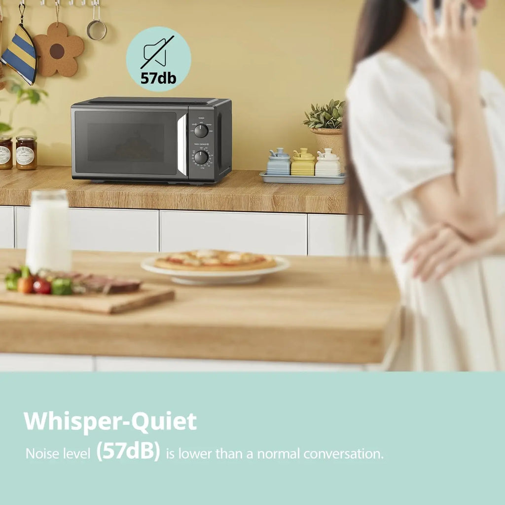 COMFEE' 700W White 19L 5-level Power Kitchen Manual Microwave Oven InverTech and Quick Defrost Function, 5 Cooking Power Levels