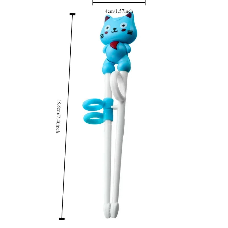 Cute Cat Baby Kids Children Cartoon Beginner Easy Use Fun Learning Training Helper Chopsticks for Child Gifts Cute Chopsticks