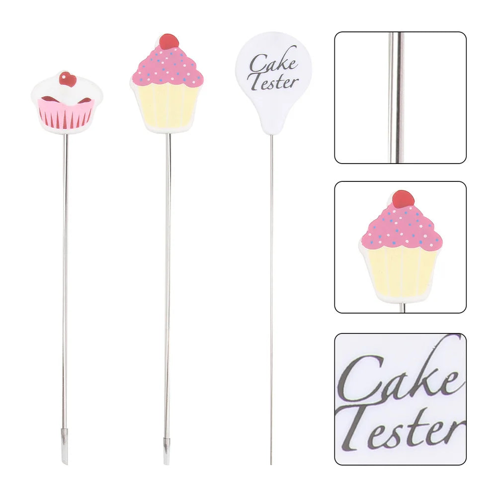 Durable Stainless Steel Pastry Accessories Kitchen Utensil Skewer Testing Cupcake Probe Biscuit Needle Baking Tool Cake Tester