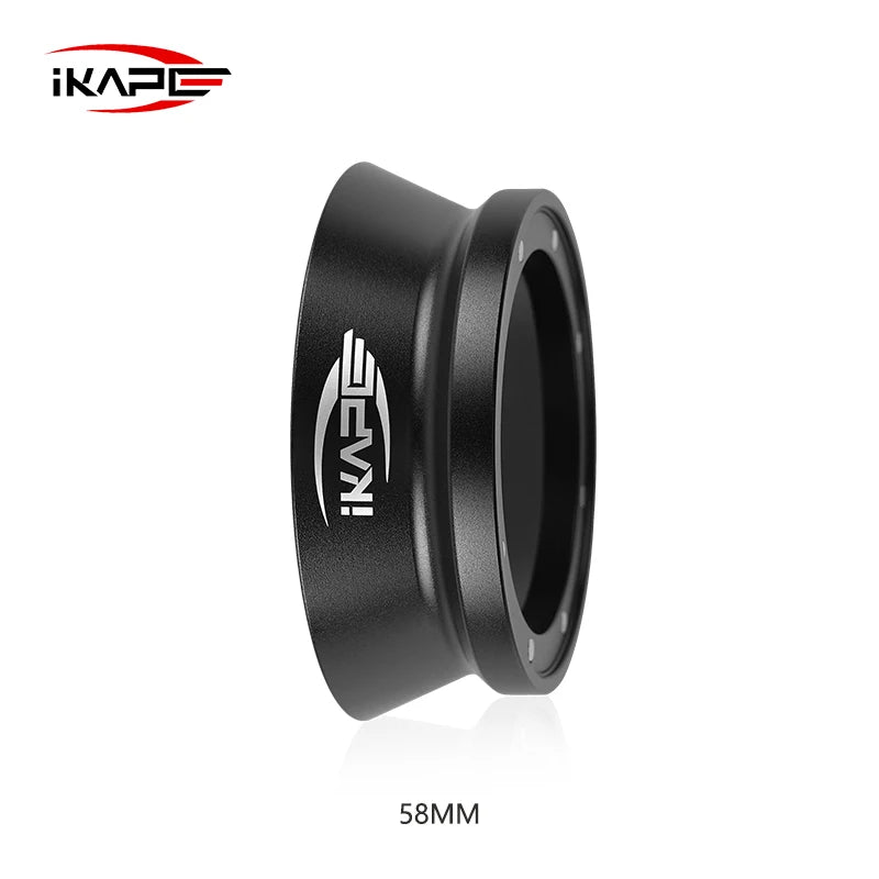 IKAPE Espresso Magnetic Dosing Funnel, fit for 51mm, 54mm, 58mm Bottomless Portafilter with powerful magnetism (black/silver)