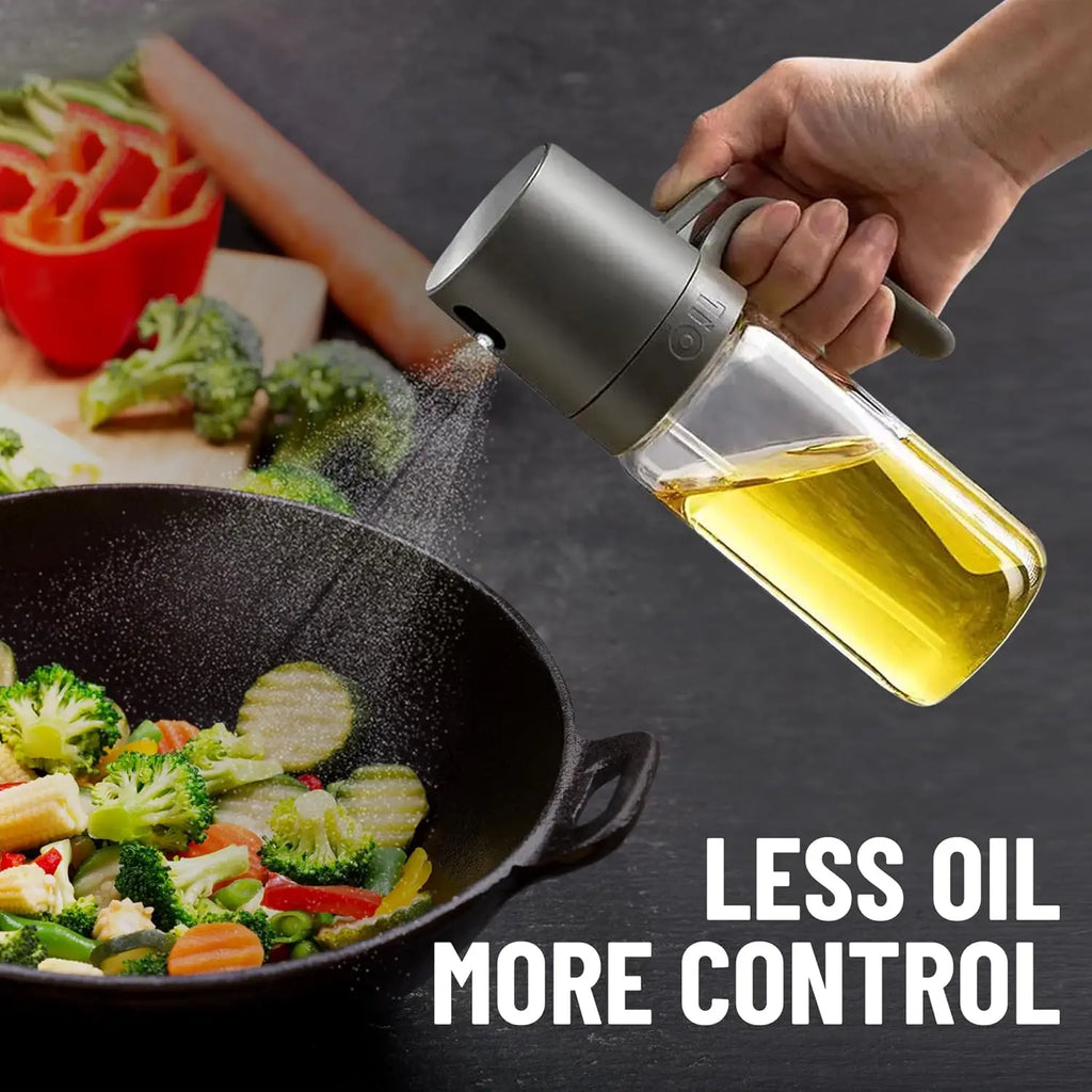 Oil Sprayer Spray Evenly High Borosilicate Glass High Temperature Resistant Unbreakable Large Capacity Soy Sauce Peanut Oil