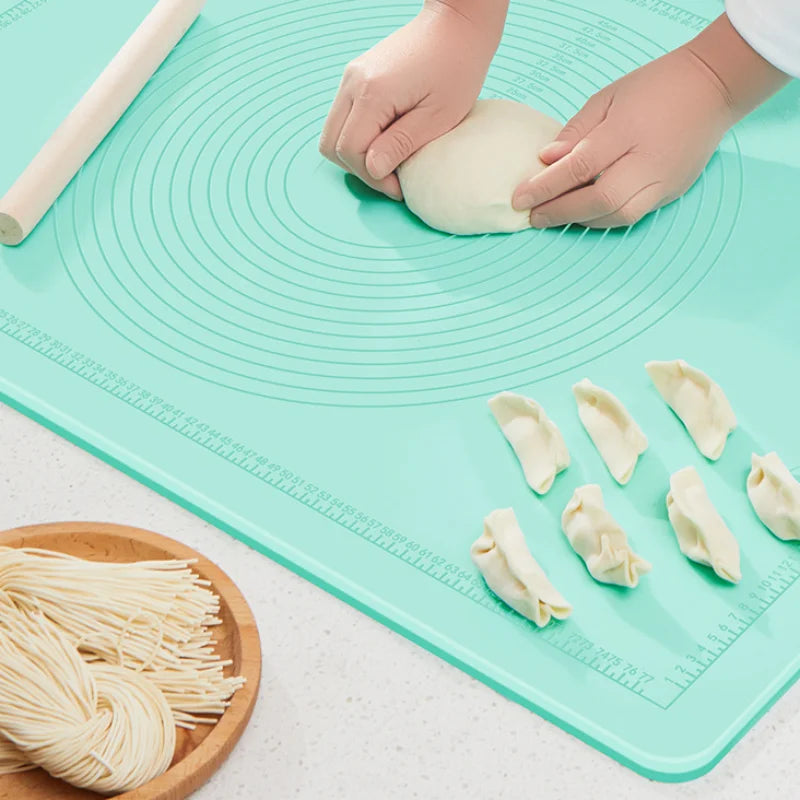 Large Size Silicone Kneading Pad Non-Stick Surface Rolling Dough Mat With Scale Kitchen Cooking Pastry Sheet Oven Liner Bakeware