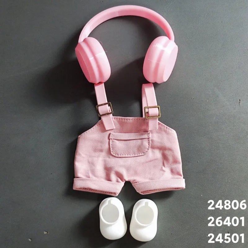 17cm Cute Mini Plush Doll'S Clothes Outfit Accessories For Korea Kpop Exo Labubu Idol Dolls Skirt Hat Clothing DIY Kids Gift