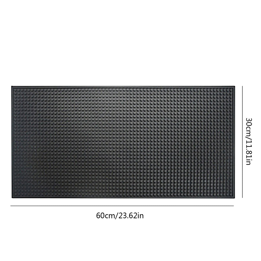 Bar Mat Rubber Coffee Bar Mats Anti-slip PVC Cup Mat Waterproof Heat Resistant Drain Mat for Bar Cafe Barista Cocktail Bartender
