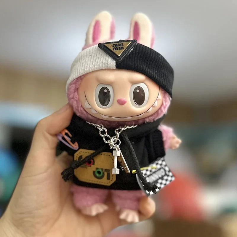 17cm Cute Mini Plush Doll'S Clothes Outfit Accessories For Korea Kpop Exo Labubu Idol Dolls Skirt Hat Clothing DIY Kids Gift